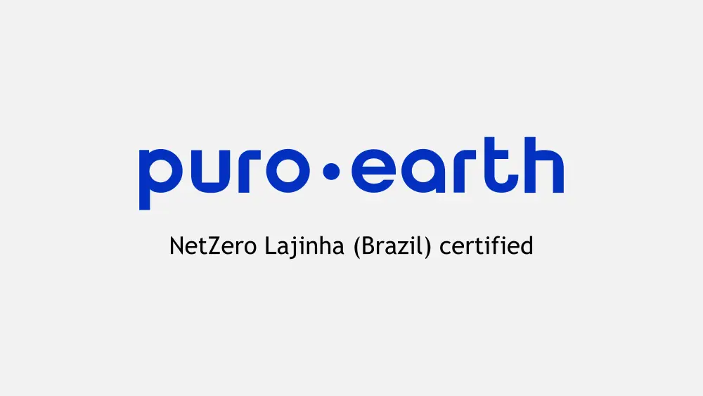 Certificação Puro Standard da fábrica da NetZero em Lajinha