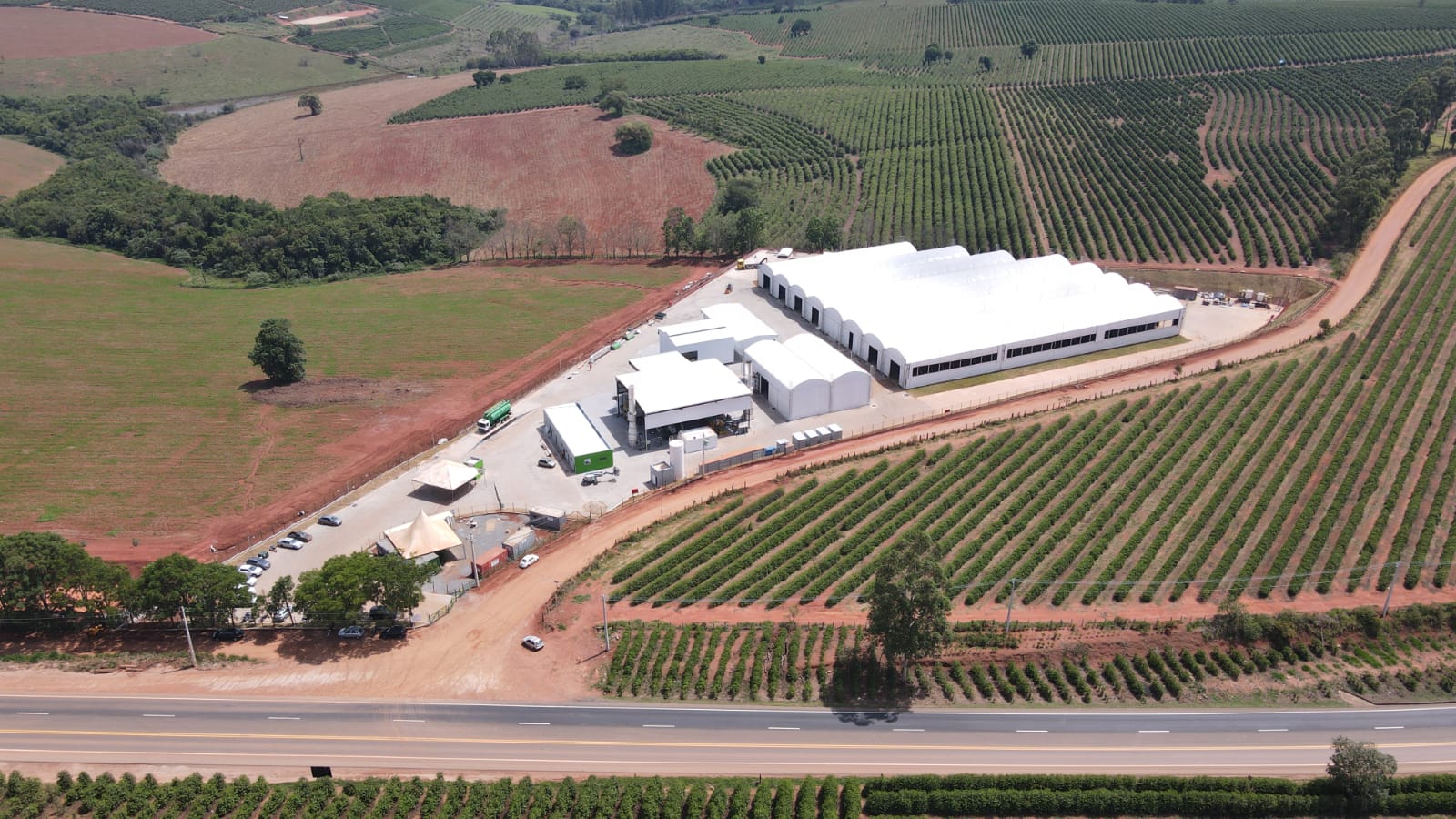 O site da NetZero em Paraguaçu (MG), Brasil.